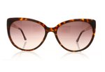 John Dalia INGRID B Dark Tortoise/24K Gold/Grad Grey Lenses C13 Sunglasses