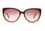 John Dalia INGRID B Burgundy/24K Gold/Grad Grey Lenses C15 Sunglasses