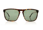 John Dalia Sean P Dark Brown Tort/24K Gold/Green Lenses C12 Sunglasses