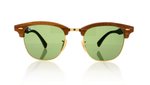 Ray-Ban Clubmaster wood RB3016-M Walnut Rubber Green 1182/4E Sunglasses