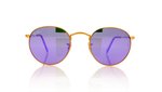 Ray-Ban RB 3447-N 0RB3447N Shiny Gold/Wisteria Flash Lens 0018O Sunglasses