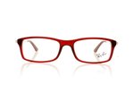 Ray-Ban 0RX7017 Transparent Red 5773 Glasses