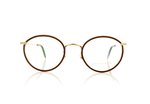 Savile Row Panto Brown/Gold Leather Glasses