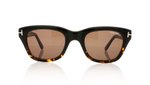 Tom Ford SNOWDON TF0237 Black/Brown/Roviex Lenses 05J Sunglasses