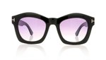 Tom Ford GRETA TF0431 Shiny Black/Gradient Violet Mirror Lenses 01Z Sunglasses