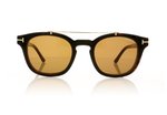 Tom Ford FT5532-B Dark Havana/ With Brown Clip-On 52E Glasses