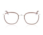 Savile Row Quadra Gold Brown Leather Gold Brown Leather Glasses