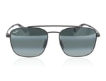 Maui Jim Piwai AF 645 Matte Black/Grey 02 Sunglasses