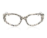 LA Eyeworks ROOSTER Black White Pattern 981 Glasses